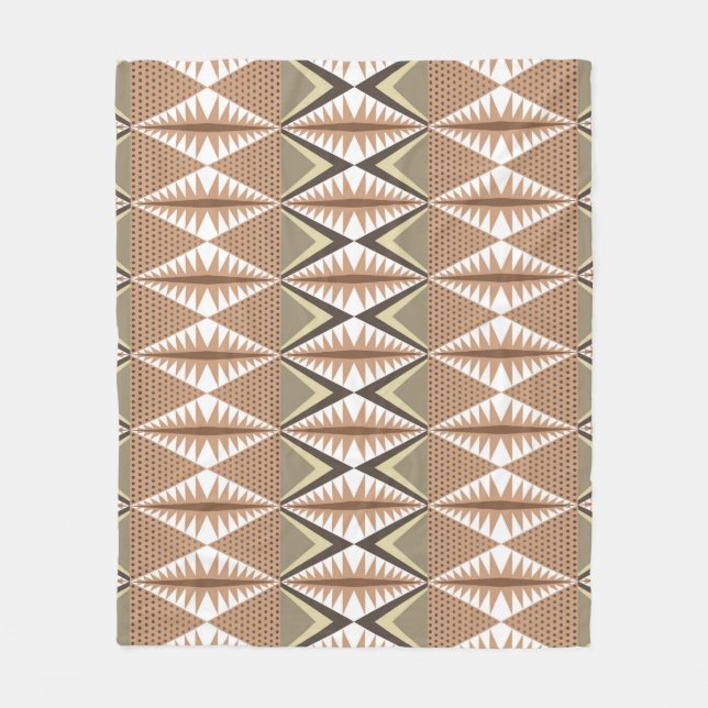 Ethnic Motifs: Elegant Folk Pattern. Fleece Blanket (Front)