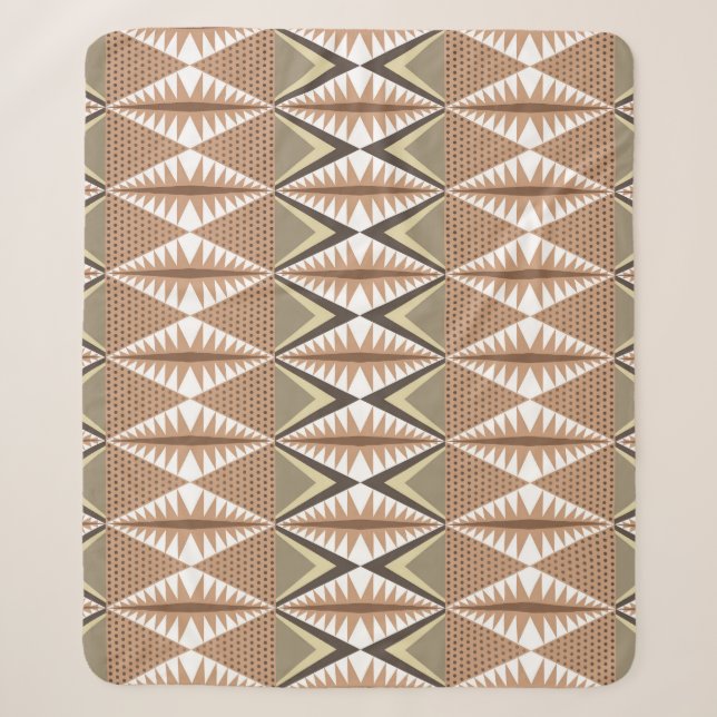 Ethnic Motifs: Elegant Folk Pattern. Sherpa Blanket (Front)