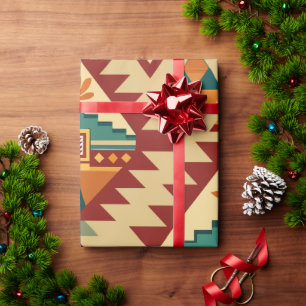 Ethnic Motifs Retro Custom Pattern Wrapping Paper