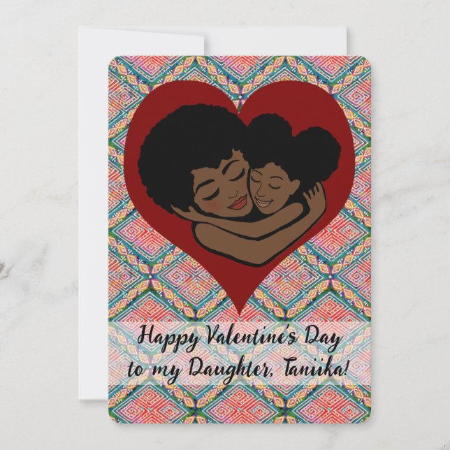 Ethnic Mud Cloth Valentine's Day to Daughter (Front)