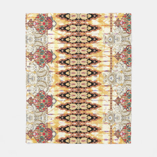 Ethnic Mughal: floral digital pattern Fleece Blanket