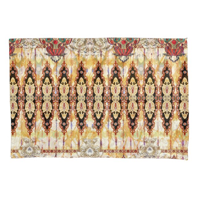 Ethnic Mughal: floral digital pattern Pillowcase (Front)