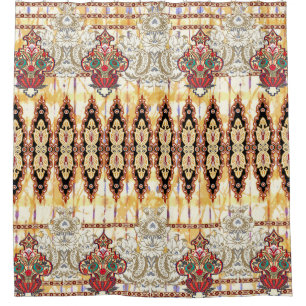 Ethnic Mughal: floral digital pattern Shower Curtain