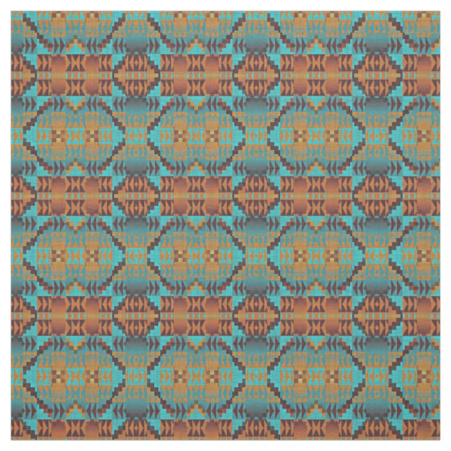 Ethnic Native American Indian Tribal Pattern Art Fabric (Swatch)