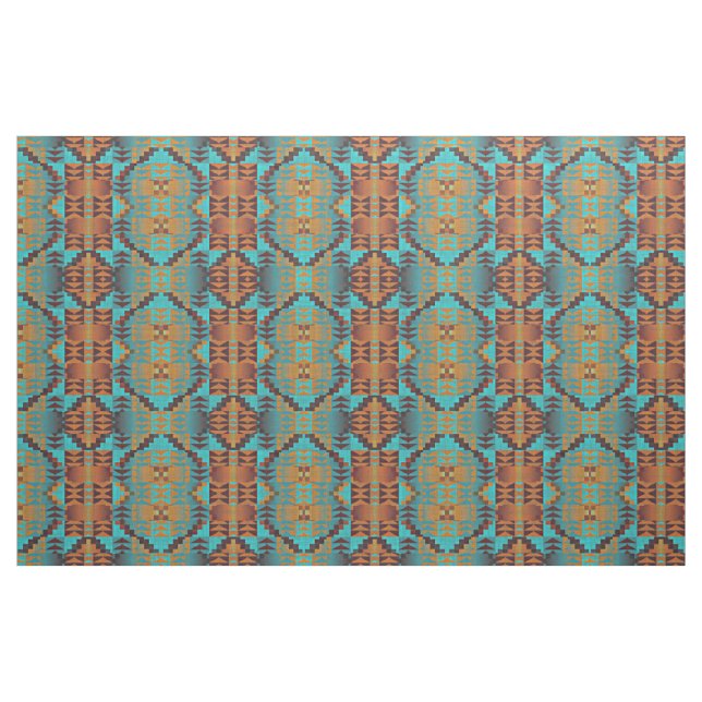 Ethnic Native American Indian Tribal Pattern Fabric (Fat Quarter)