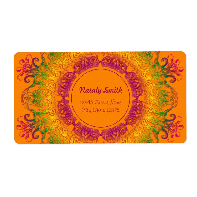 Ethnic Orange Mandala (Front)