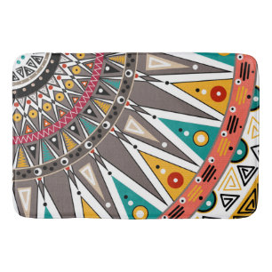 Ethnic, ornament bath mat