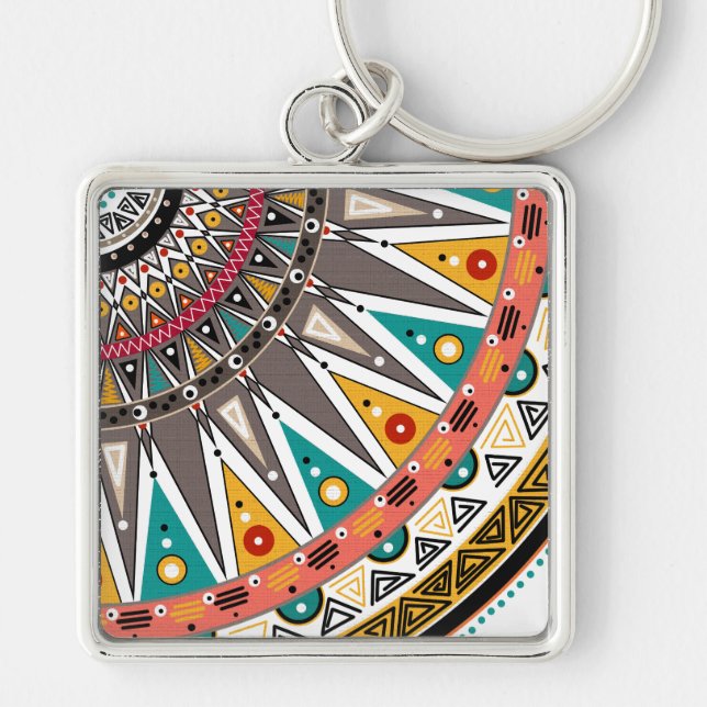 Ethnic, ornament key ring (Front)
