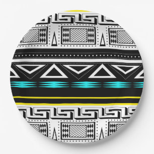 Ethnic ornament paper plate
