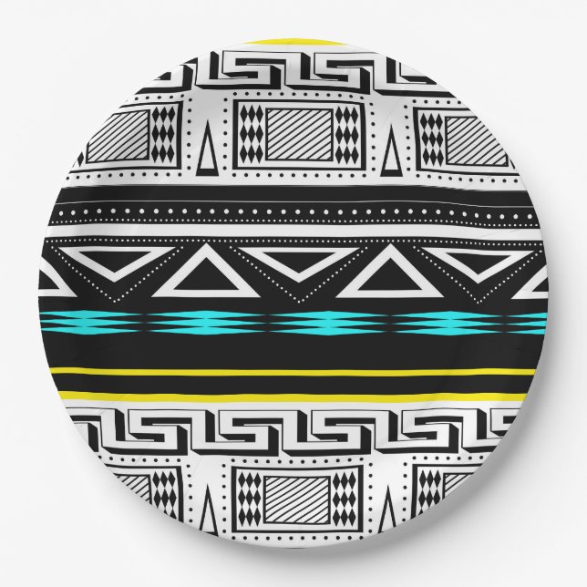Ethnic ornament paper plate (Front)