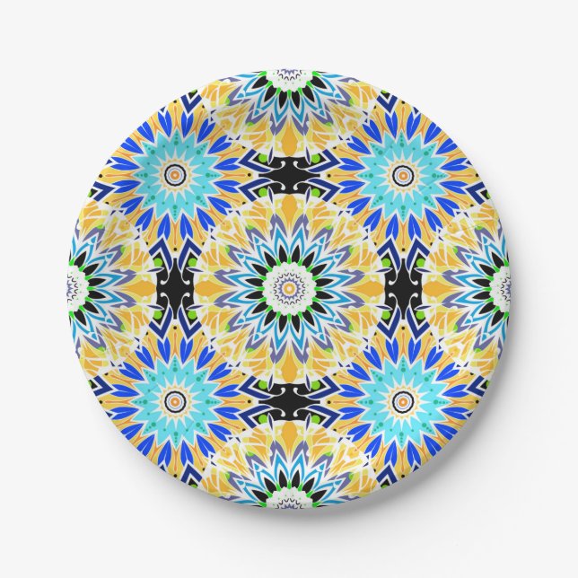 Ethnic ornament paper plate (Front)