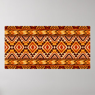 Ethnic ornament. Seamless Navajo pattern. Illustra Poster