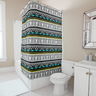 Ethnic ornament shower curtain