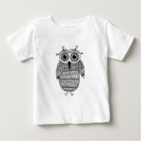 Ethnic Owl Ink Drawing