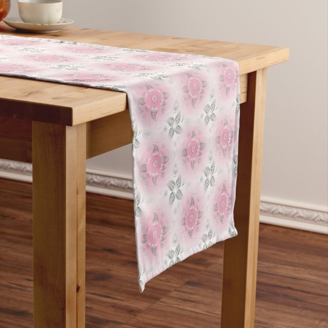 Ethnic Paisley Design Pattern Short Table Runner (In Situ)