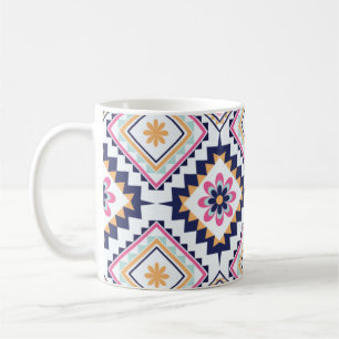 Ethnic Paisley Ornate Floral Tile Pattern Coffee Mug