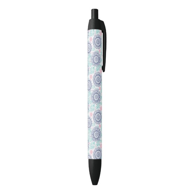 Ethnic Paisley Pattern Black Ink Pen (Bottom (Vertical))