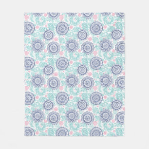 Ethnic Paisley Pattern Fleece Blanket