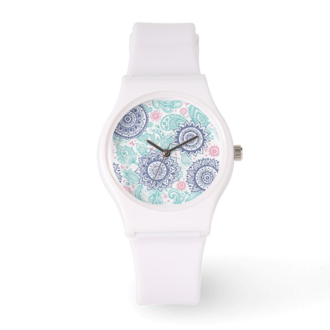 Ethnic Paisley Pattern Watch (Front)