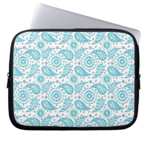 ethnic paisley teal pattern. laptop sleeve