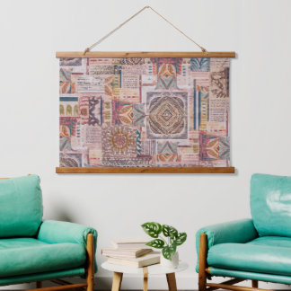 Ethnic Patchwork Abstract Wall Hanging Hanging Tapestry