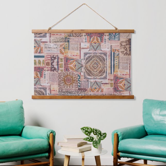 Ethnic Patchwork Abstract Wall Hanging Hanging Tapestry (Living Room)