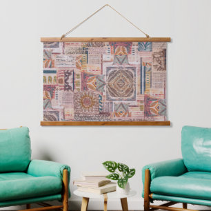 Ethnic Patchwork Abstract Wall Hanging Tapestry