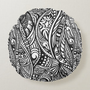 Ethnic pattern 3 round cushion