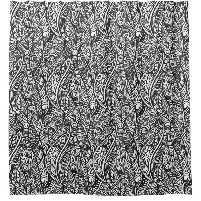 Ethnic pattern 3 shower curtain (Front)