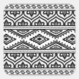 Ethnic Pattern Design Square Sticker