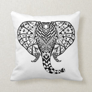 Ethnic Pattern Elephant Cushion