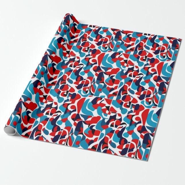 Ethnic pattern, Ethnic Design, Ethnic Wrapping Paper (Unrolled)