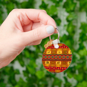 Ethnic Pattern Key Ring