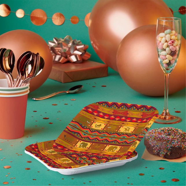 Ethnic Pattern Paper Plate (Creator Uploaded)