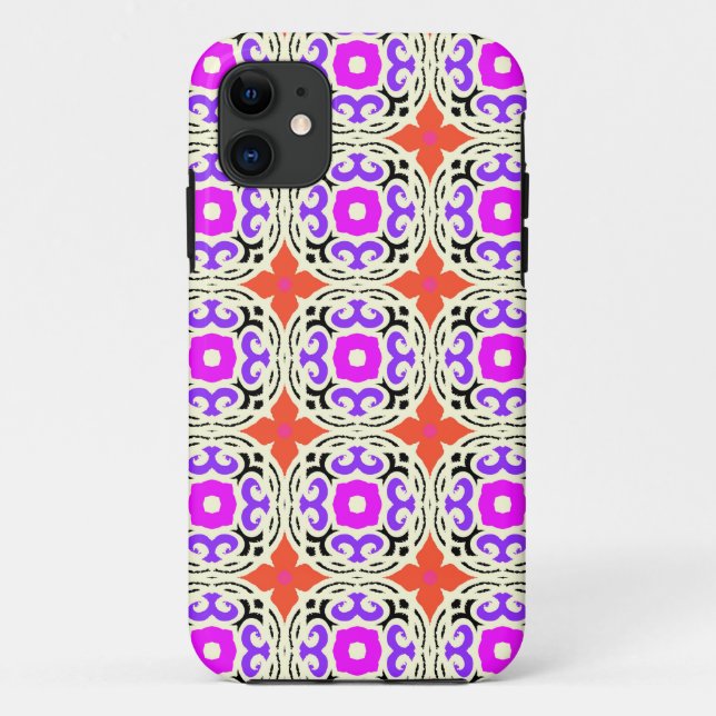 Ethnic Pattern with Moroccan Motifs Case-Mate iPhone Case (Back)