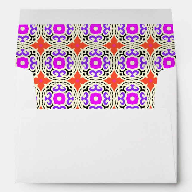 Ethnic Pattern with Moroccan Motifs Envelope (Back (Bottom))