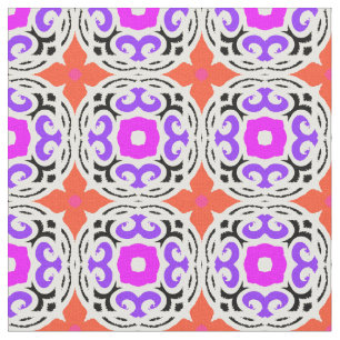 Ethnic Pattern with Moroccan Motifs Fabric