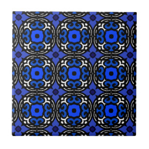 Ethnic Pattern with Turkish Motifs Ceramic Tile