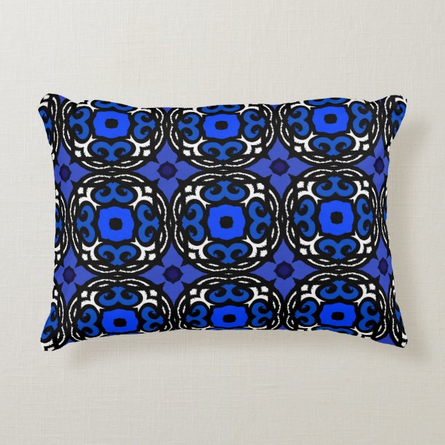 Ethnic Pattern with Turkish Motifs Decorative Cushion (Front)