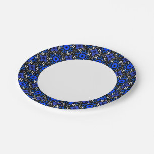 Ethnic Pattern with Turkish Motifs Paper Plate
