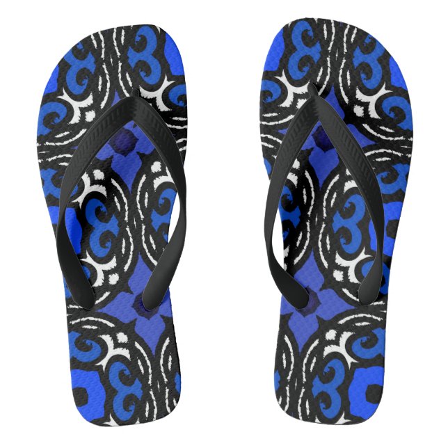 Ethnic Pattern with Turkish Motifs Thongs (Footbed)