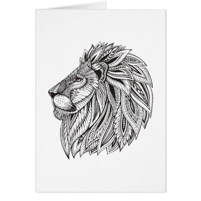 Ethnic Patterned Lion Head (Front)