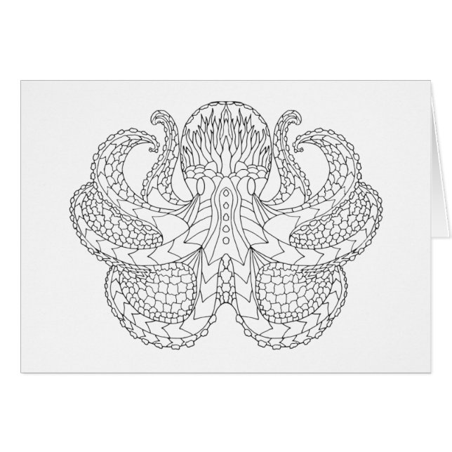 Ethnic Patterned Octopus (Front Horizontal)
