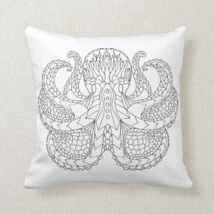 Ethnic Patterned Octopus Cushion
