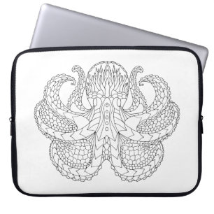 Ethnic Patterned Octopus Laptop Sleeve