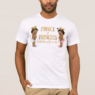 Ethnic Prince Princess Gender Reveal T-Shirt