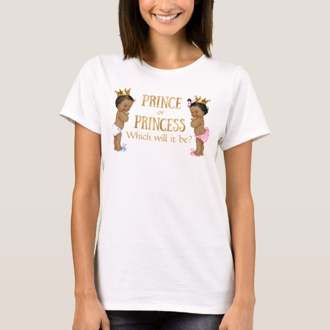 Ethnic Prince Princess Gender Reveal T-Shirt (Front)