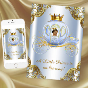 Ethnic Prince Royal Carriage Prince Baby Shower Invitation