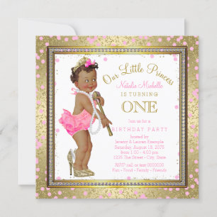 Ethnic Princess 1st Birthday Party Invitation