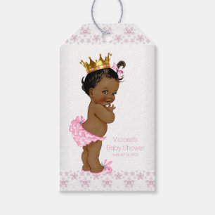 Ethnic Princess Baby Shower Gift Tags